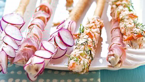 des mikados de gressin pour l'apéritif de Noël