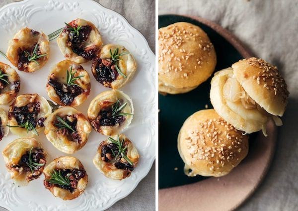 Mini burgers au saint nectaire et oignons confits