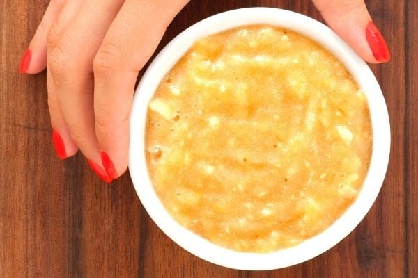 Un pot de purée de banane pour remplacer le beurre