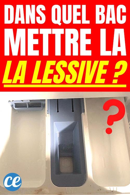 SavezVous Où Mettre la Lessive Dans la Machine à Laver