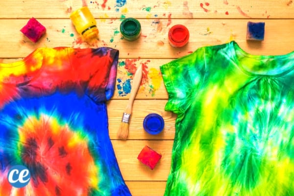 Faire des tie and dye est très facile.