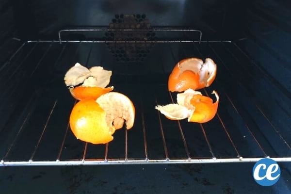 épluchure de mandarines dans le four pour désodoriser