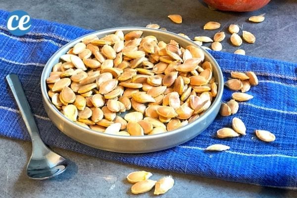 des graines de courges roties