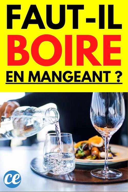 Un monsieur qui boit un verre d'eau en mangeant et se demande si c'est bon ou pas