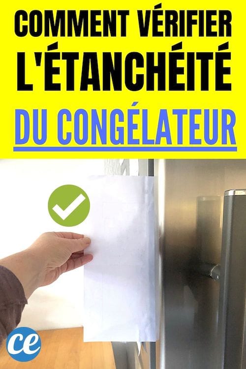 comment vérifier l'étanchéité du congélateur