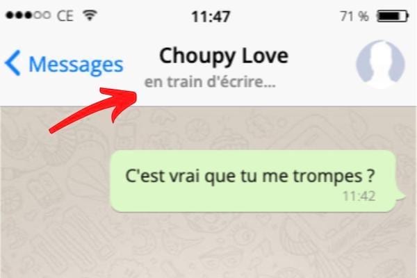 Si une personne efface et réécrit leur message, c'est signe qu'elle vous ment.