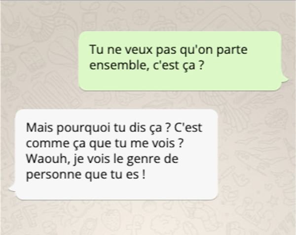 Les menteurs essaient de vous faire culpabiliser si vous posez une question qui les dérangent.