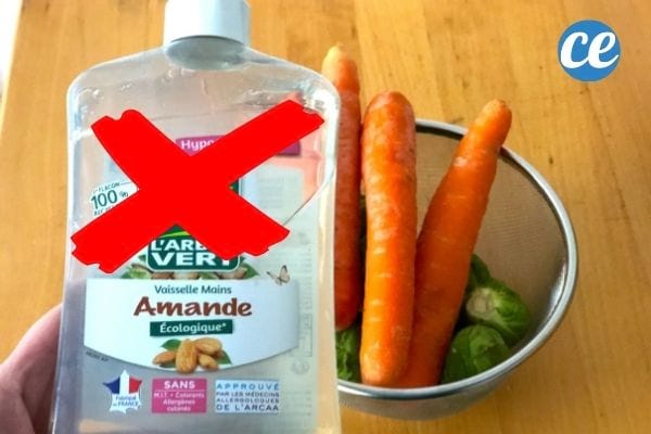 Reinigen Sie Gemüse und Obst nicht mit Geschirrspülmittel