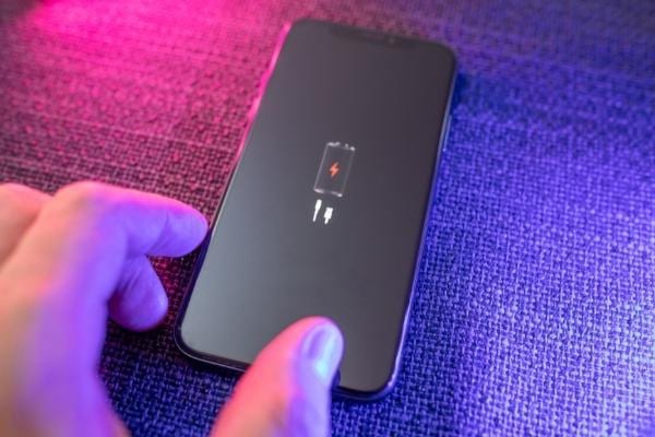 Téléphone déchargé au maximum