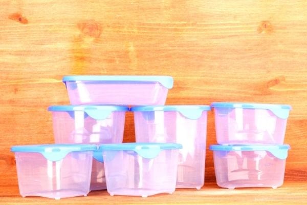 boîte de conservation en plastique