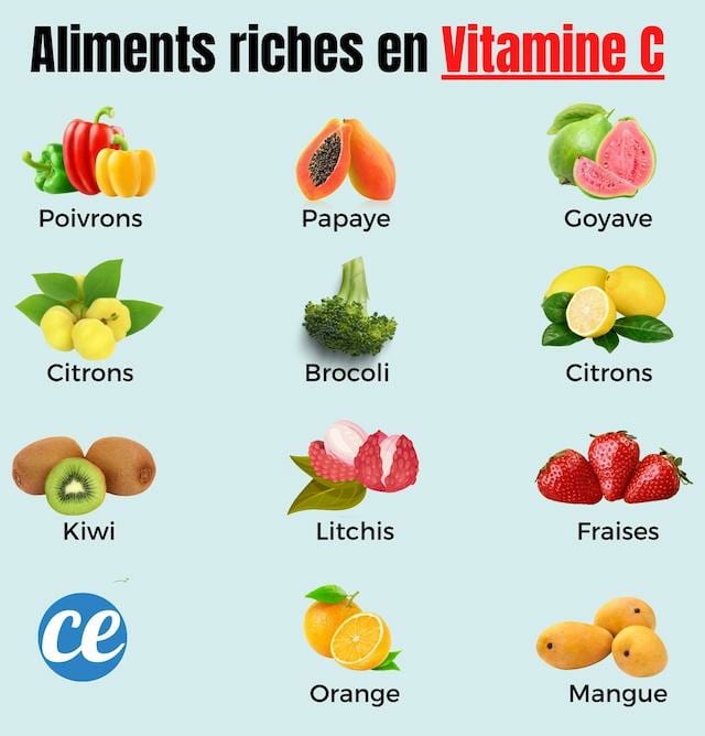 Vitamine C : Les 20 Aliments Qui en Contiennent le Plus Pour Éviter les ...