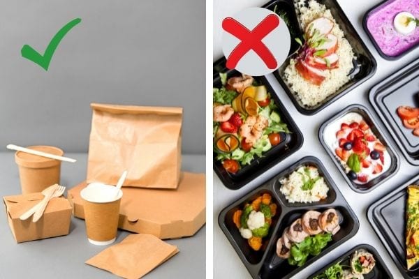 emballage papier pour les aliments ou emballage plastique