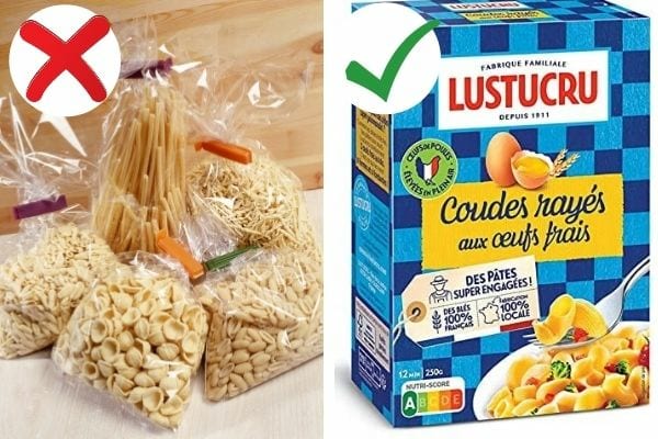 emballage alimentaire en carton ou plastique