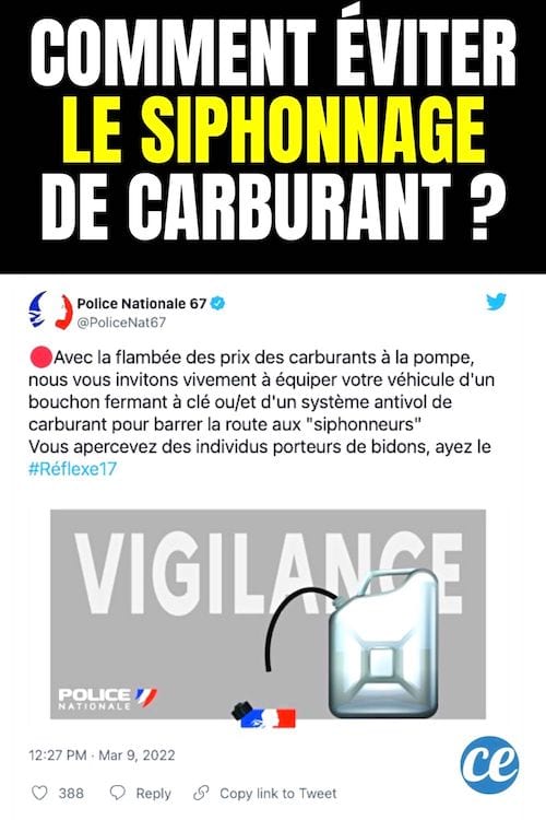 comment éviter le siphonnage du carburant du réservoir de la voiture