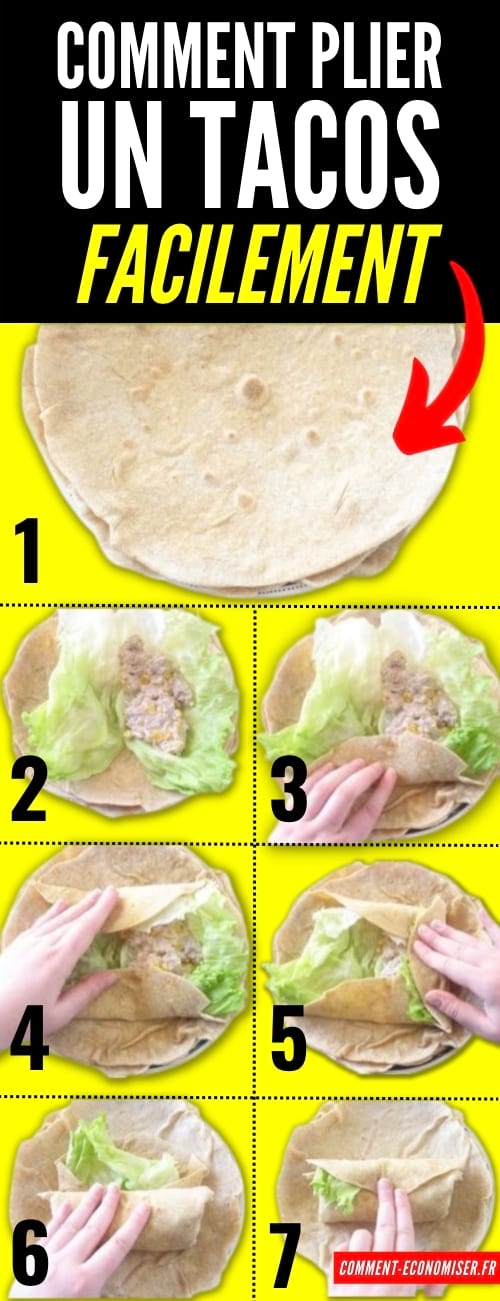 Le guide facile pour plier un tacos facilement.