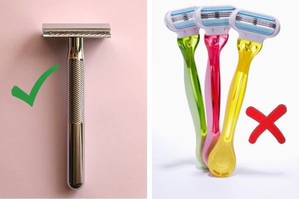 rasoir en métal contre rasoir en plastique