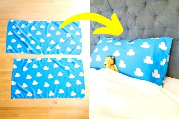 Donnez une seconde vie au vieux linge de lit en le recyclant en taies d'oreiller.
