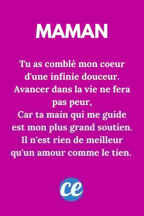 Tu as comblé mon coeur d'une infinie douceur