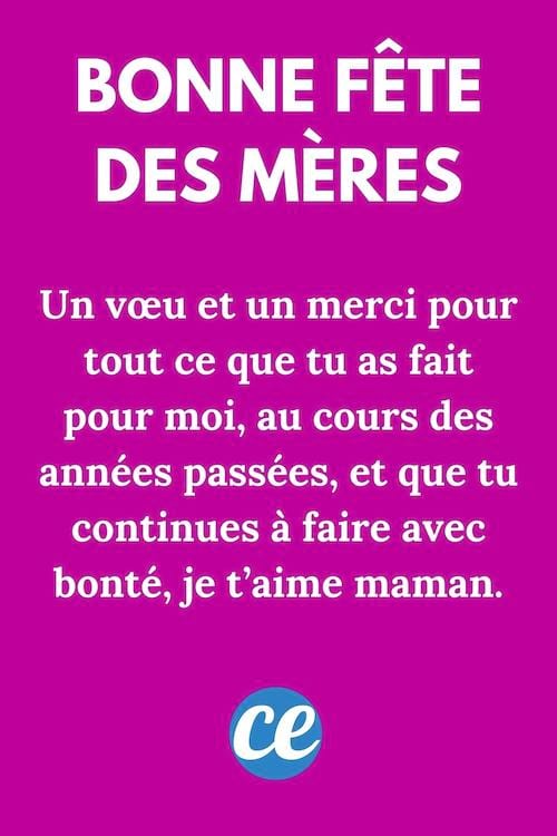 Un vœu et un merci pour tout ce que tu as fait pour moi