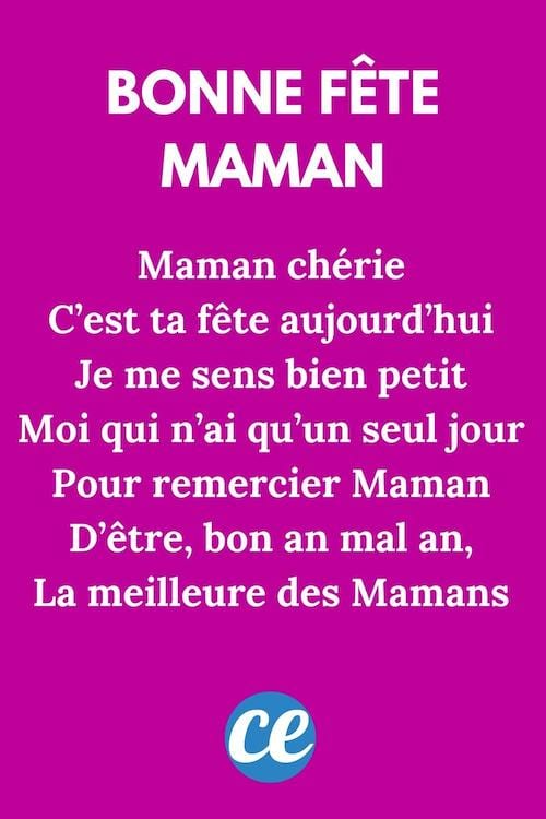 Maman chérie C’est ta fête aujourd’hui