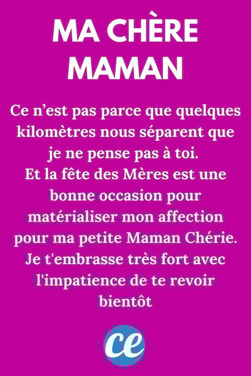 Ce n’est pas parce que quelques kilomètres nous séparent que je ne pense pas à toi