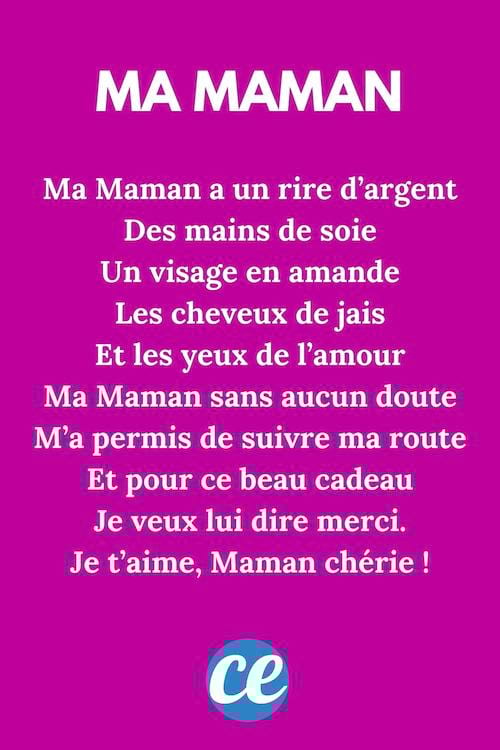 Ma Maman a un rire d’argent