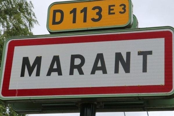Paneau du village de Marant