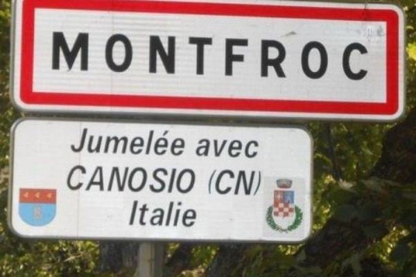 Panneau du village de Monfroc