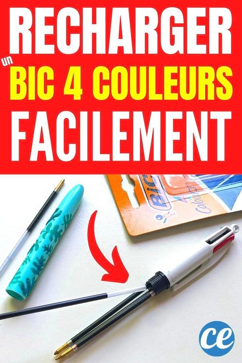 L'Astuce Pour Recharger un BIC 4 Couleurs (Fini de le Jeter Quand il Est  Vide).