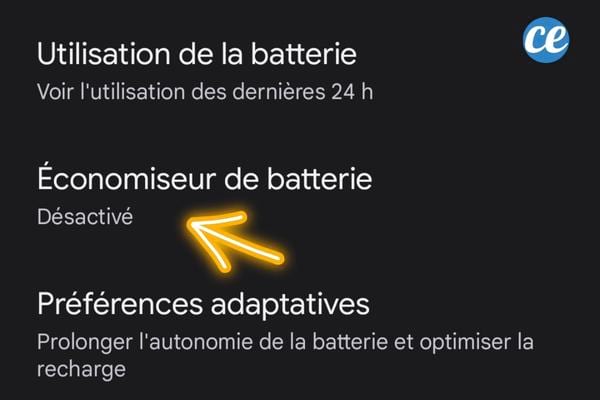 Activez l'économiseur de données