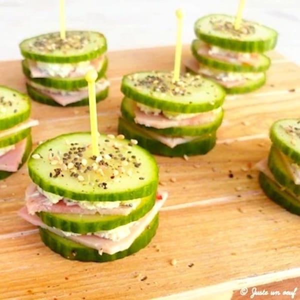 burger de concombre pour l'apéro