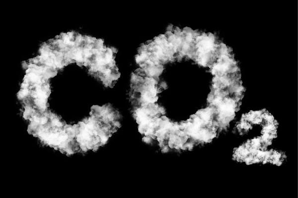 Co2 nuageux sur fond noir