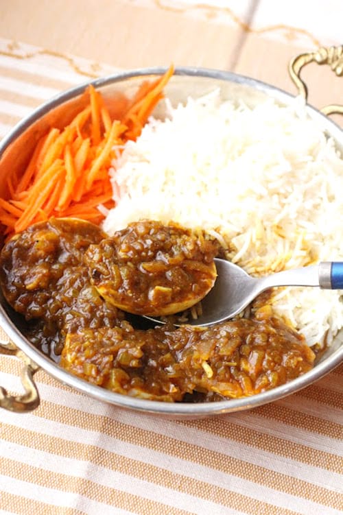 un curry léger aux oeufs