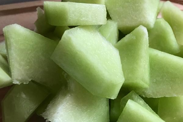 Du melon Honeydew coupé en morceaux 