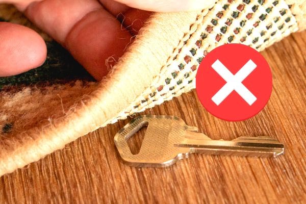 Ne mettez jamais un double de clés sous le paillasson.