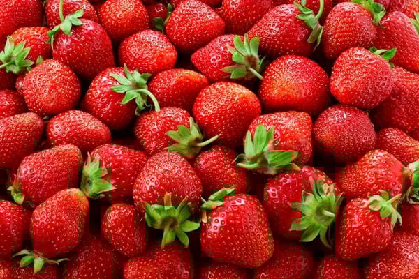 Plusieurs fraises hydratantes