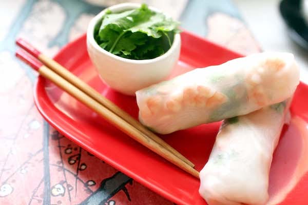des rouleaux de printemps pour un repas léger