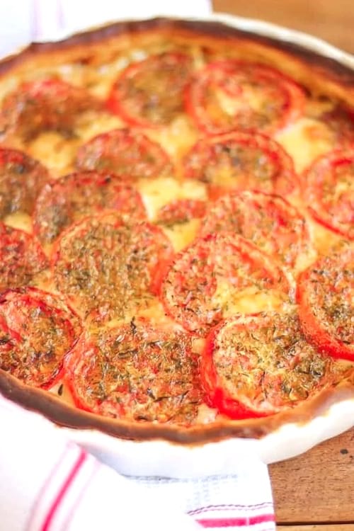 tarte à la tomate et à la moutarde pour faire un repas léger