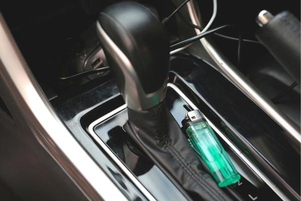 A lighter left in a car can overheat