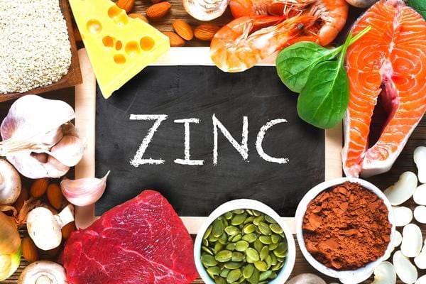 Foods containing zinc for the hair