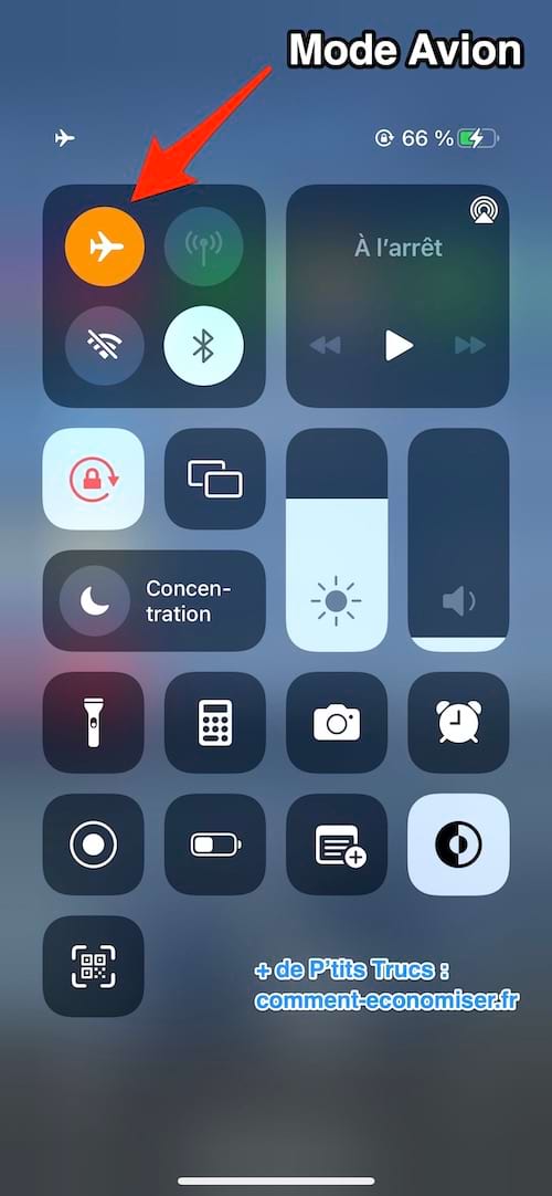 Mode avion sur Iphone
