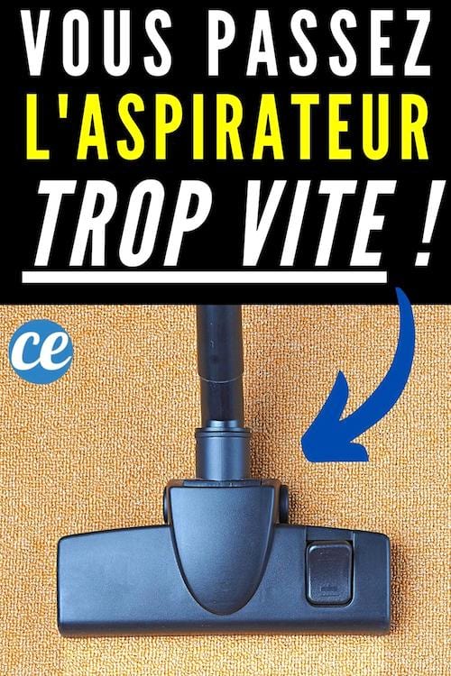 Un aspirateur qui est passé beaucoup trop vite sur la moquette et qui nettoie pas super bien
