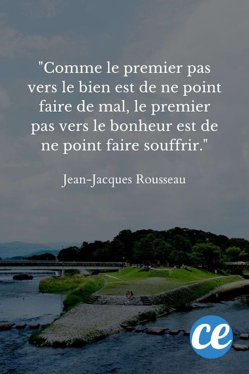 Comme le premier pas vers le bien est de ne point faire de mal.