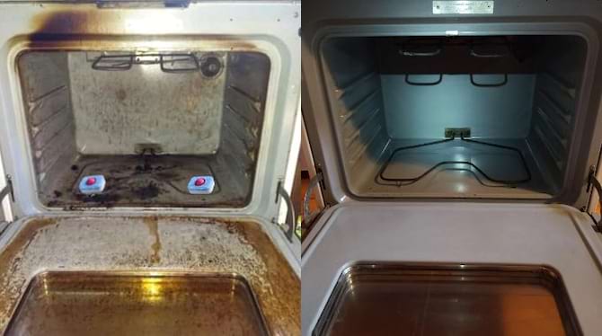 Deux pastilles de lave-vaisselle dans un four