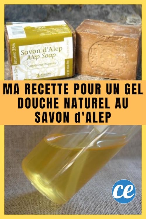 deux savons d'Alep et un gel douche fait maison