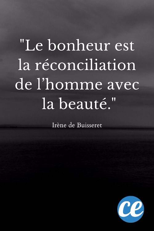 Le bonheur est la réconciliation de l’homme avec la beauté.
