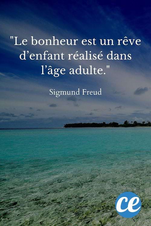 Le bonheur est un rêve d’enfant réalisé dans l’âge adulte.