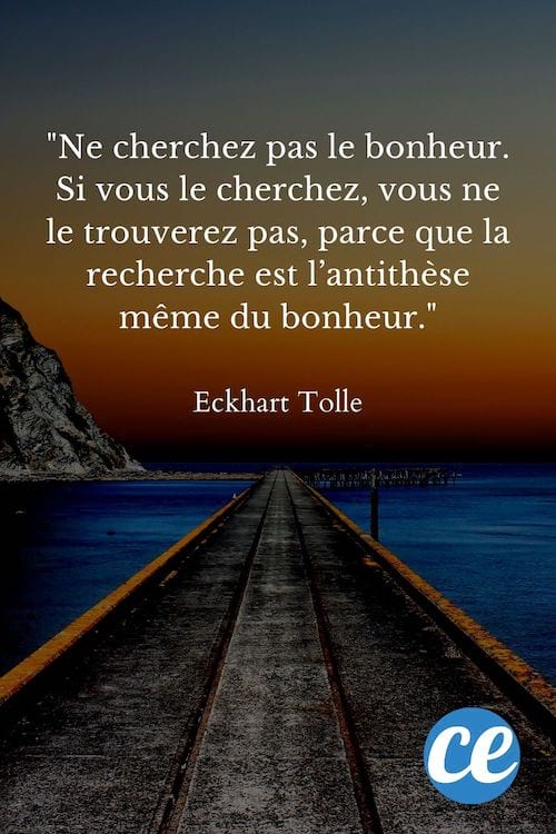 Ne cherchez pas le bonheur.