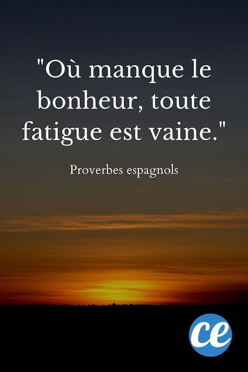 Où manque le bonheur, toute fatigue est vaine.