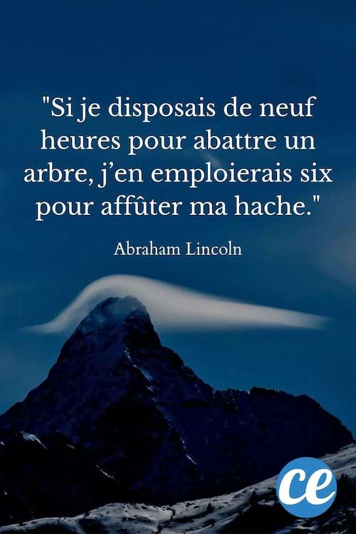 Si je disposais de neuf heures pour abattre un arbre